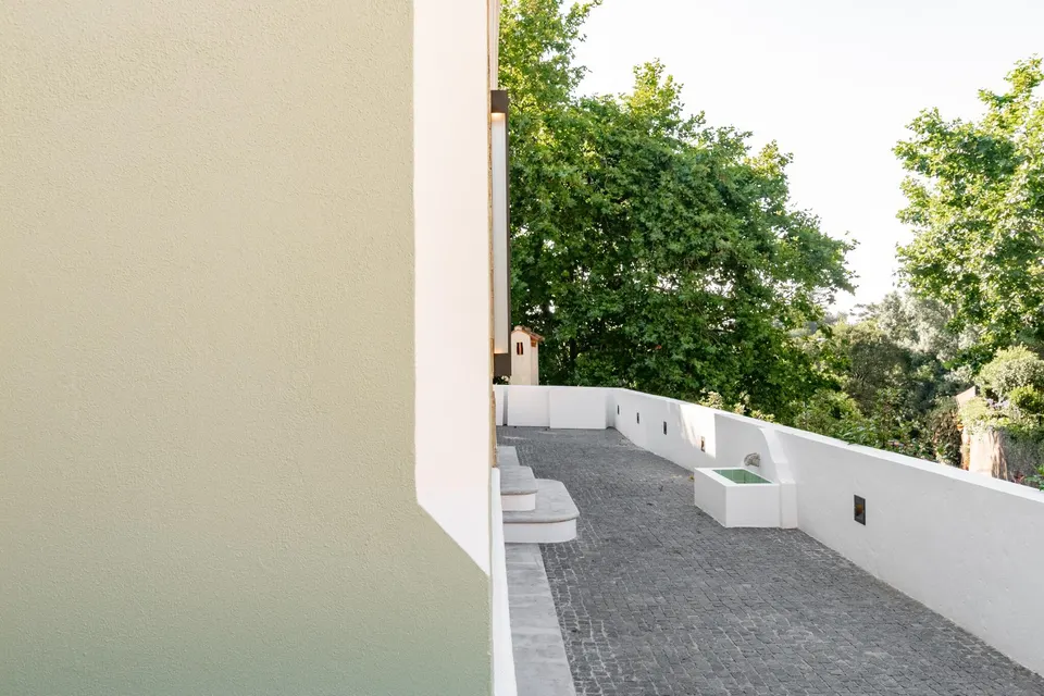 Terraço com vista para as árvores